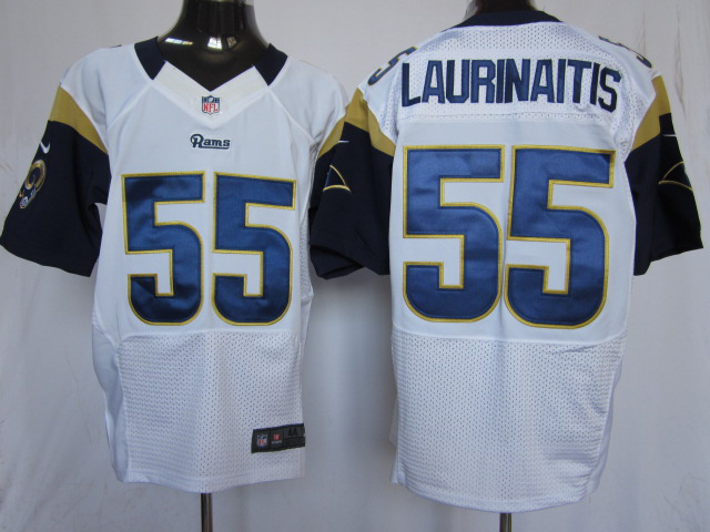 St.louis rams 55 Laurinaitis white color Nike Elite Jersey